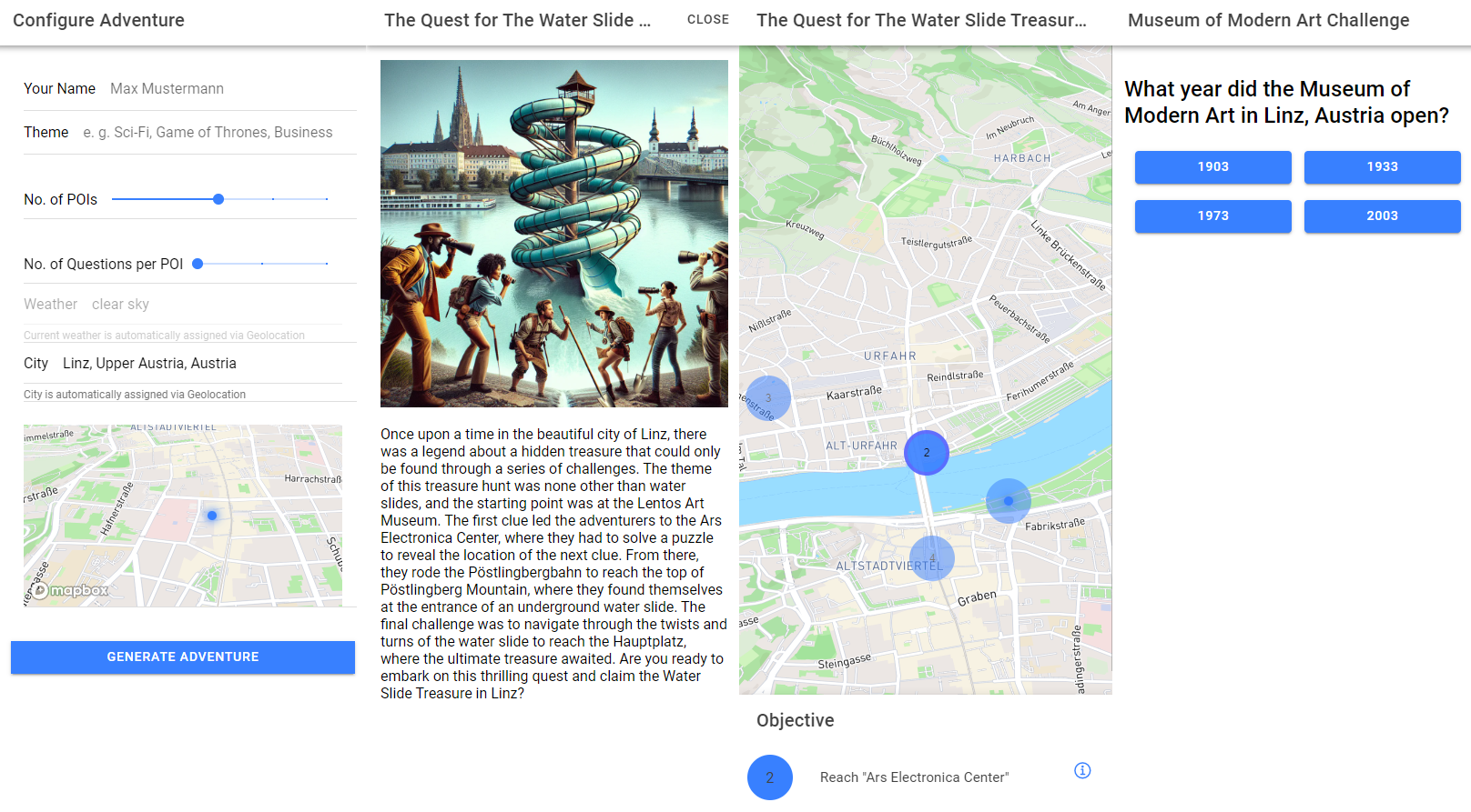 Augmenting Location Based Games with Generative AI